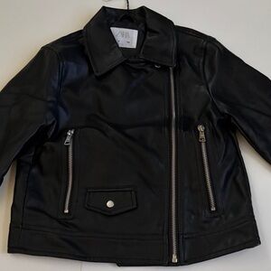 Zara Kids Black Biker Jacket